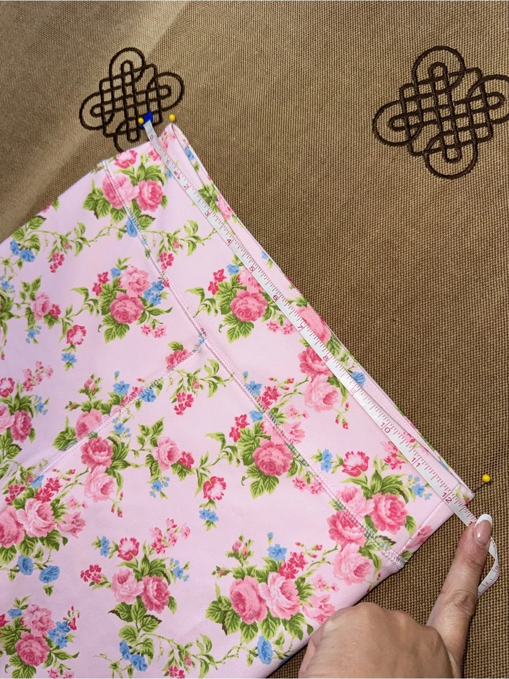 Polo Ralph Lauren Girls' Knee Length Leggings Shorts In Pink Floral Size L/G (12